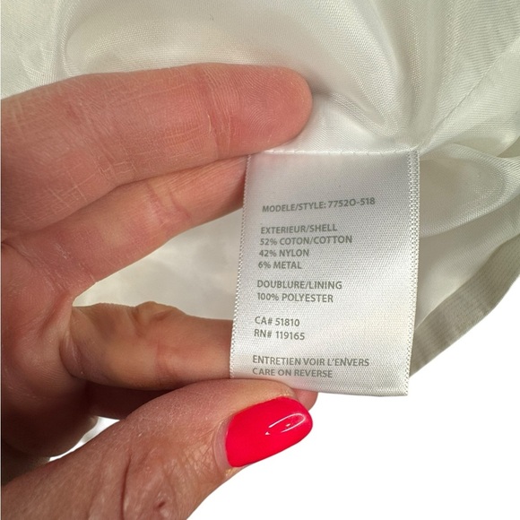 TRIBAL White Sleeveless Utility Vest 10 Lightweight Zip-Up Layering Jacket F141 - Picture 5 of 8